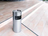 Kovový odpadkový koš s popelníkem 17+2 l - Nerez DURABLE