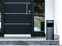 Kovový odpadkový koš s popelníkem 17+2 l - Stříbrný DURABLE