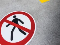 Piktogram samolepka "Chůze zakázána" - 43 cm DURABLE