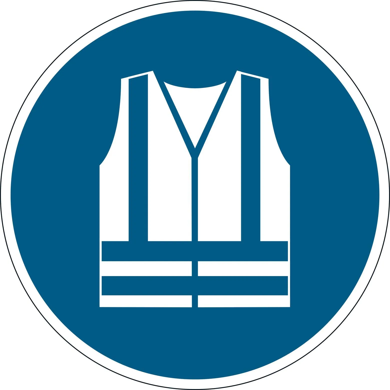 Piktogram samolepka "Používej ochrannou vestu" - 43 cm DURABLE