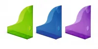 Úložné boxy A4 BASIC - sada 6 kusů - Modré DURABLE