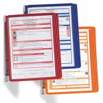 VARIO nástěnný držák s 5 Oranžovými kapsami A4 DURABLE