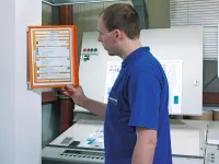 VARIO nástěnný držák s 5 Oranžovými kapsami A4 DURABLE