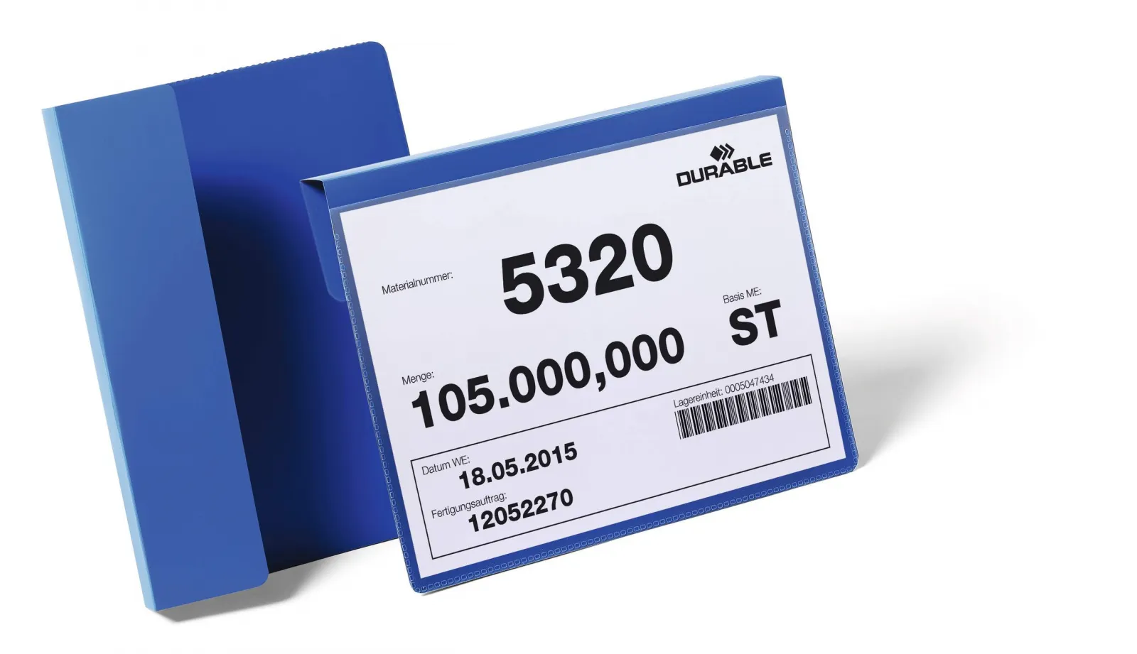 Závěsná kapsa na popisky A5 na šířku, bal. 50 ks DURABLE