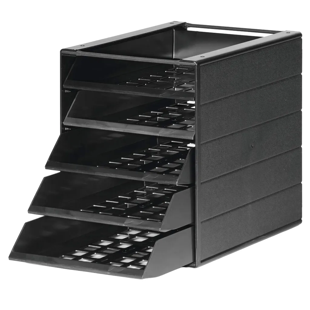 IDEALBOX BASIC 5 úložný box s 5 přihrádkami - Černý DURABLE