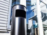 Odpadkový koš Safe s kulatým popelníkem - Antracit DURABLE
