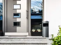 Odpadkový koš Safe s kulatým popelníkem - Černý DURABLE