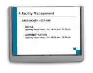 Orientační tabulka CLICK SIGN A5 na šířku- Grafitová DURABLE