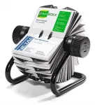 Otočný držák na 400 vizitek VISIFIX ROTARY - Černá DURABLE