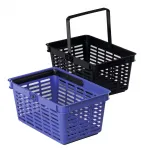 Plastový nákupní košík s rukojetí, objem 19 l - Červený DURABLE
