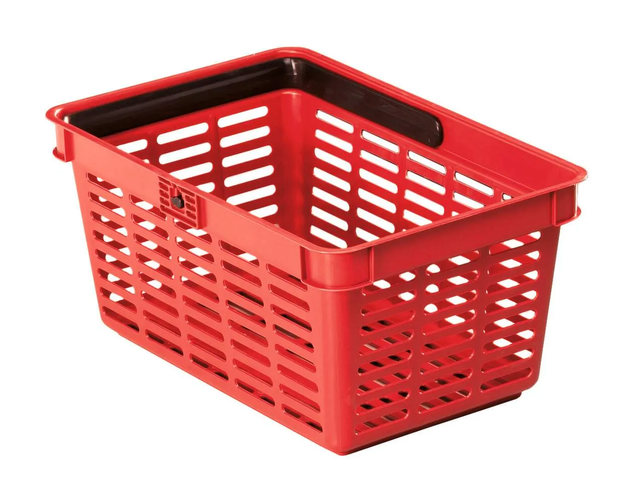 Plastový nákupní košík s rukojetí, objem 19 l - Červený DURABLE