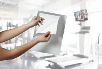 Samolepící kapsa s rámem A4 na poznámky - Stříbrná DURABLE