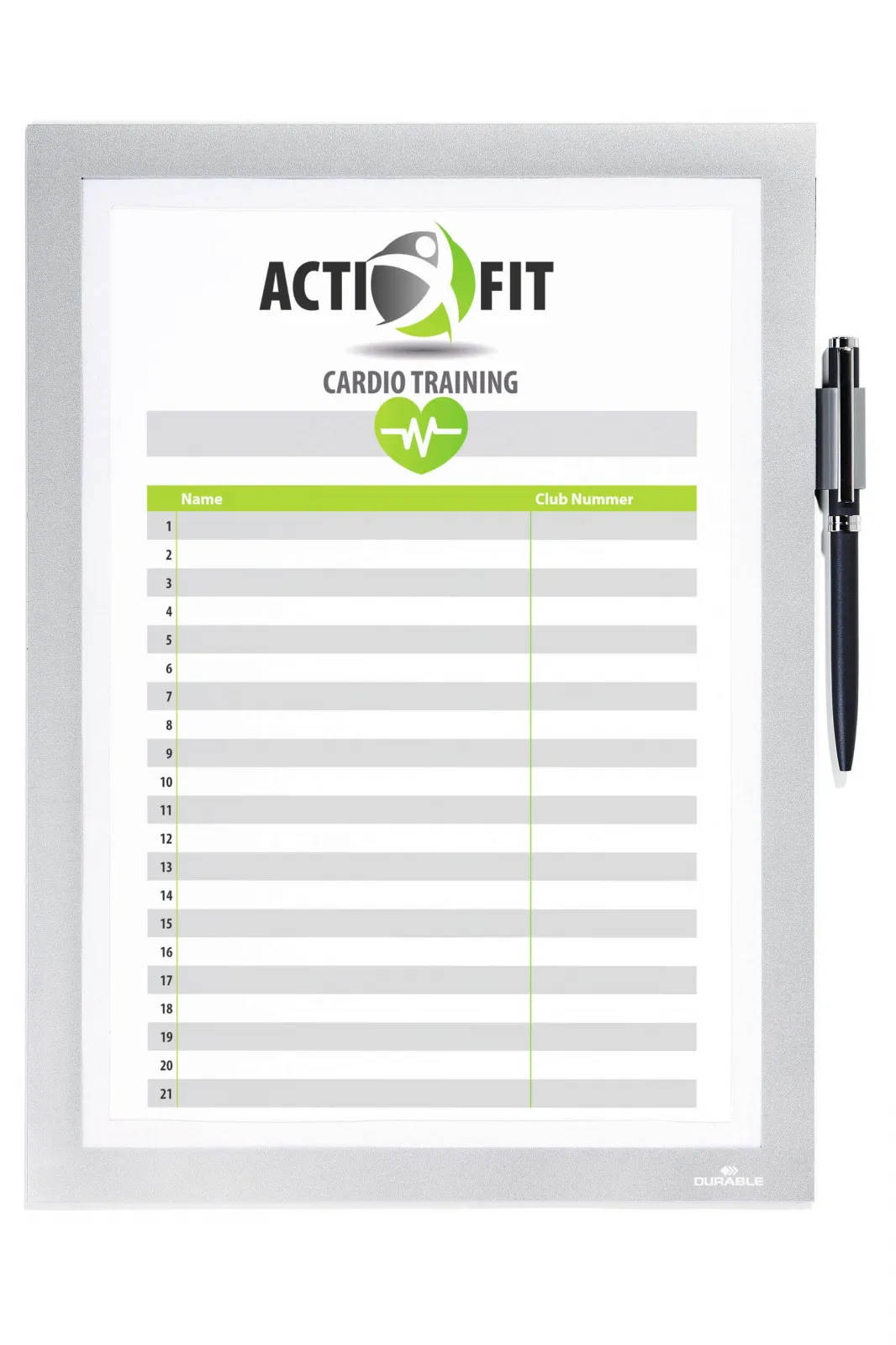 Samolepící kapsa s rámem A4 na poznámky - Stříbrná DURABLE