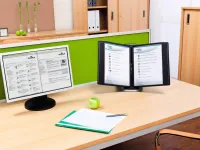 SHERPA STYLE Stolní držák s 10 černými kapsami A4 DURABLE