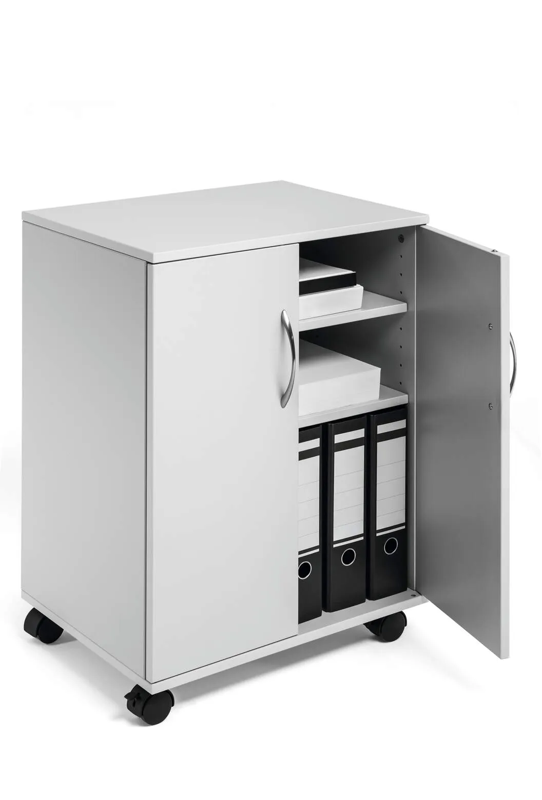 DURABLE Multifunkční pojízdný stolek 74/53 uzavíratelný - Šedý