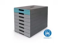 IDEALBOX PRO 7 - Úložný box se 7 přihrádkami - Šedo Modrý DURABLE