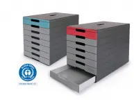 IDEALBOX PRO 7 - Úložný box se 7 přihrádkami - Šedo Modrý DURABLE