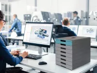 IDEALBOX PRO 7 - Úložný box se 7 přihrádkami - Šedo Modrý DURABLE