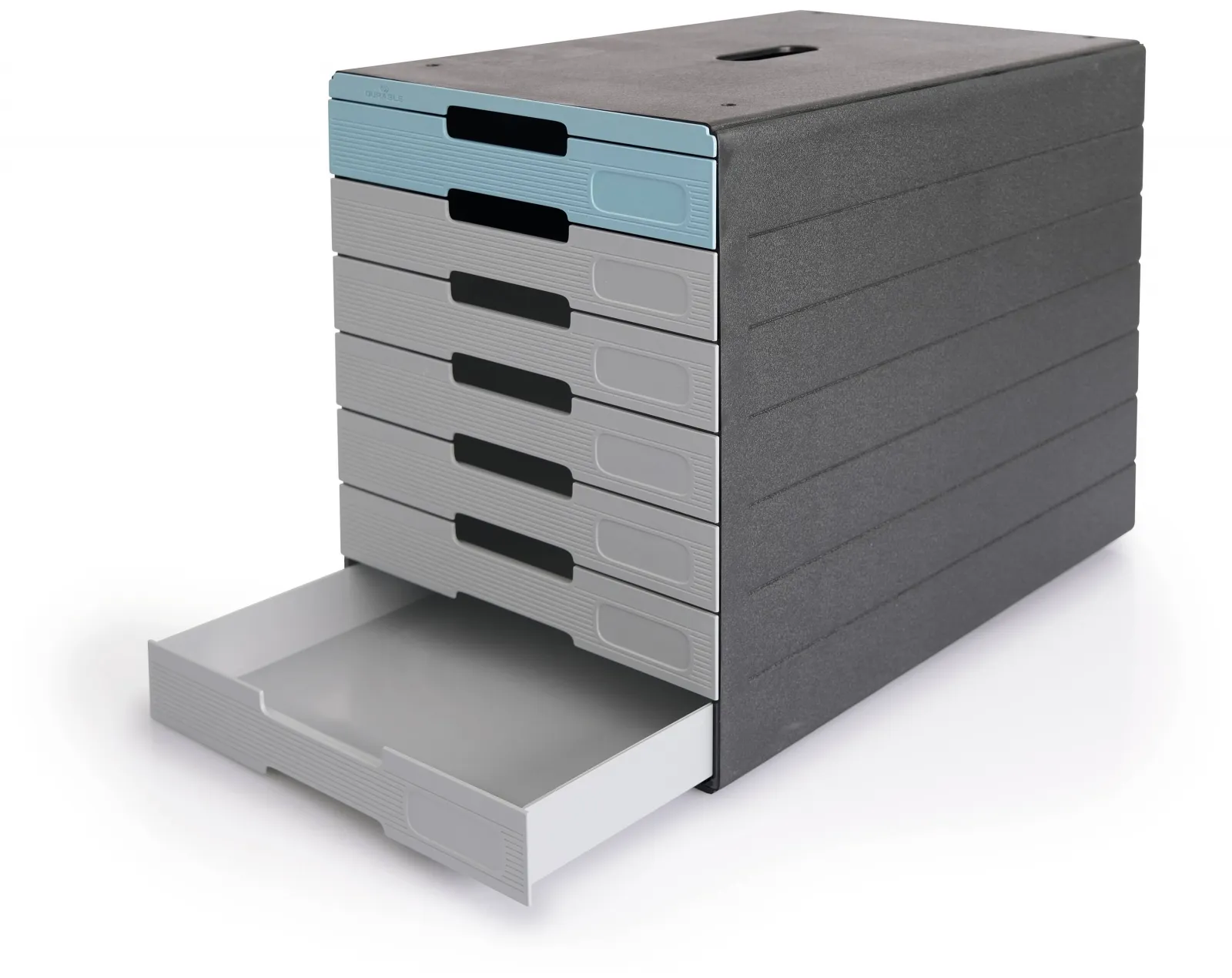 IDEALBOX PRO 7 - Úložný box se 7 přihrádkami - Šedo Modrý DURABLE