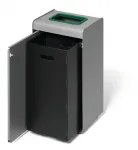 Kovový odpadkový koš DURASORT na tříděný odpad, Zelený DURABLE
