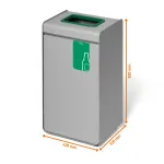 Kovový odpadkový koš DURASORT na tříděný odpad, Zelený DURABLE