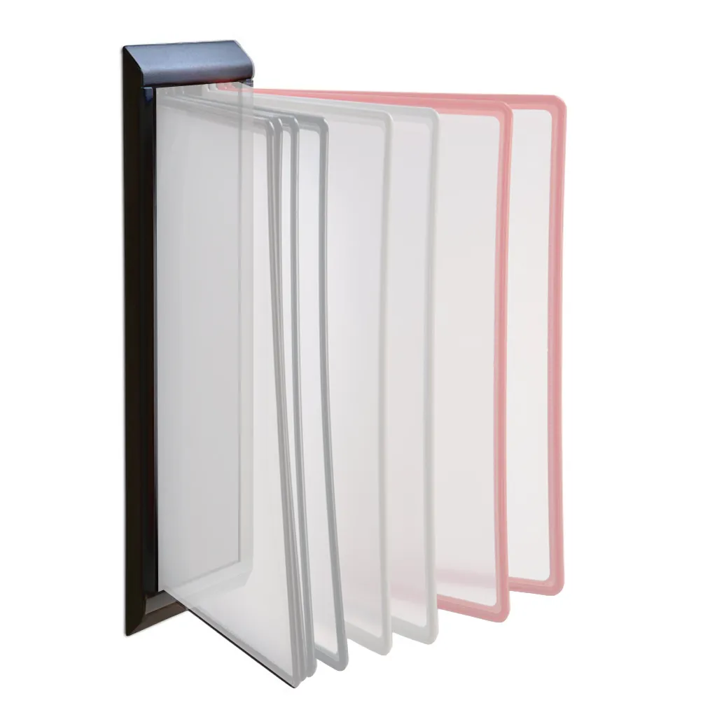 Nástěnný černý kovový držák na 10 kapes A4 A-Z Reklama CZ