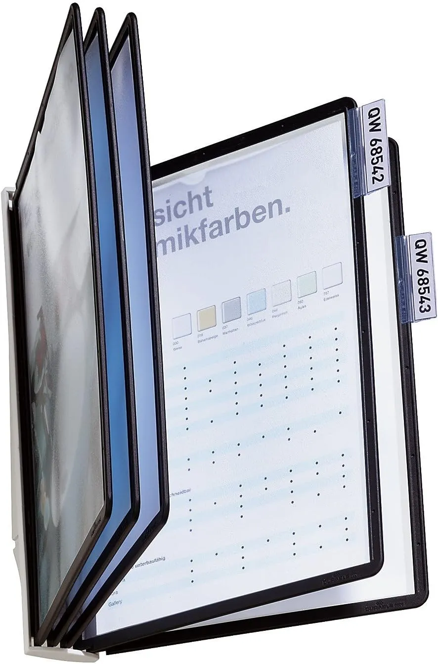 SHERPA nástěnný držák s 5 černými kapsami A4 DURABLE