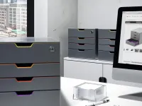 VARICOLOR SAFE 4 Uzamykatelný zásuvkový box se 4 přihrádkami DURABLE