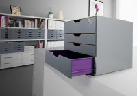 VARICOLOR SAFE 4 Uzamykatelný zásuvkový box se 4 přihrádkami DURABLE