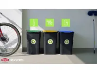 Odpadkový koš na tříděný odpad 50 l ECOGREEN - Modré víko A-Z Reklama CZ