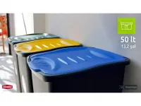Odpadkový koš na tříděný odpad 50 l ECOGREEN - Zelené víko A-Z Reklama CZ