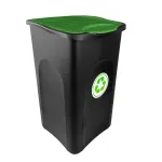 Odpadkový koš na tříděný odpad 50 l ECOGREEN - Zelené víko A-Z Reklama CZ