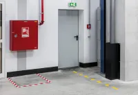 Podlahová páska pro značení 0,7mm - Červeno/Bílá DURABLE