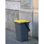 Třídící odpadkový koš ECOLINE 35l - Šedý - Zelené víko A-Z Reklama CZ