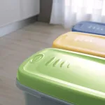 Třídící odpadkový koš HOME ECO SYSTEM 40 l Modré víko A-Z Reklama CZ