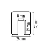 Ochranný profil hran E8 z PUR pěny - Samolepící - 1 m DURABLE