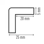 Ochranný profil rohu C20 z PUR pěny - Magnetický - 1 m DURABLE