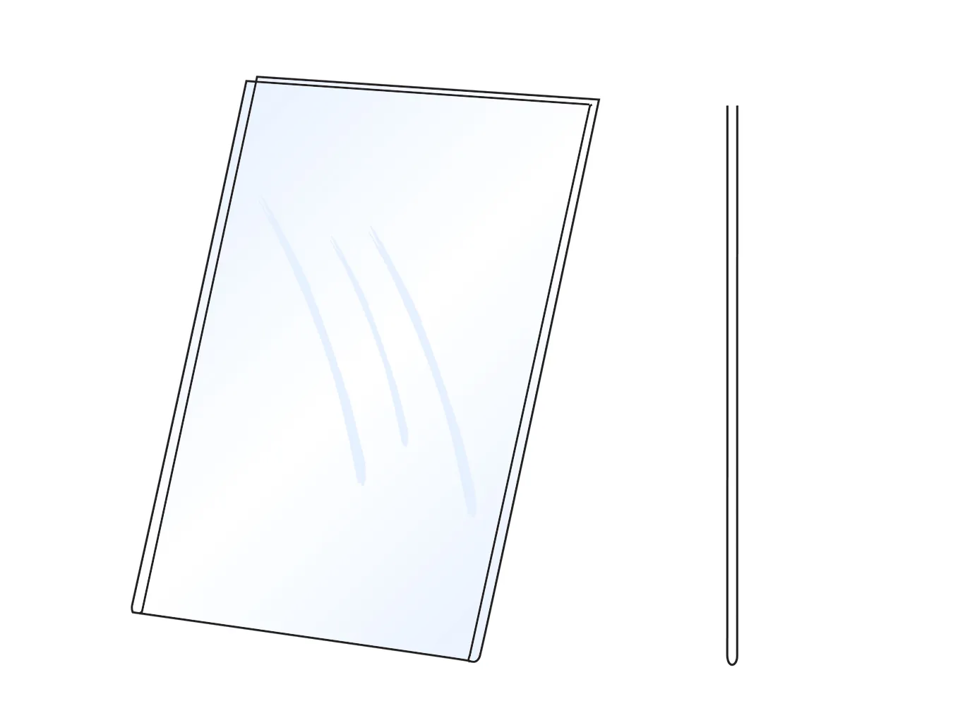 PVC Kapsa A7 tvar U na výšku Lesklý povrch A-Z Reklama CZ