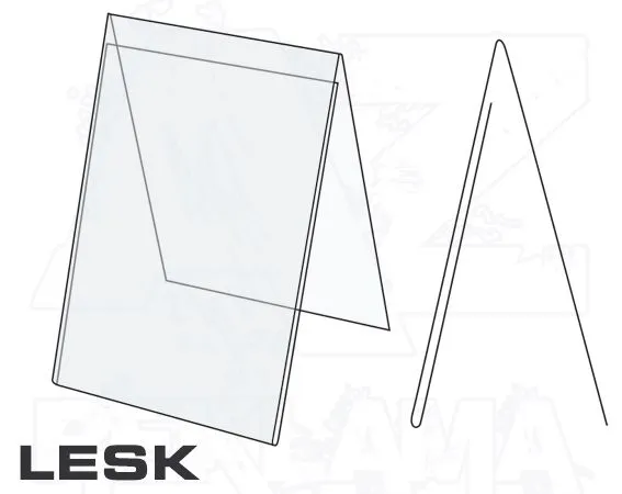 PVC Stojánek tvar A - 40x60 jednostranný na výšku Lesklý A-Z Reklama CZ