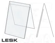 PVC Stojánek tvar A - 50x70 jednostranný na výšku Lesklý