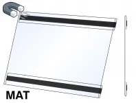 PVC Kapsa 1/2A4 tvar C na šířku Matný povrch Magnetická A-Z Reklama CZ