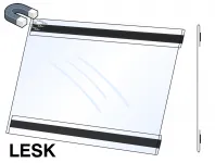 PVC Kapsa A2 tvar C na šířku Lesklý povrch Magnetická A-Z Reklama CZ