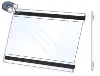 PVC Kapsa A3 tvar C na šířku Lesklý povrch Magnetická