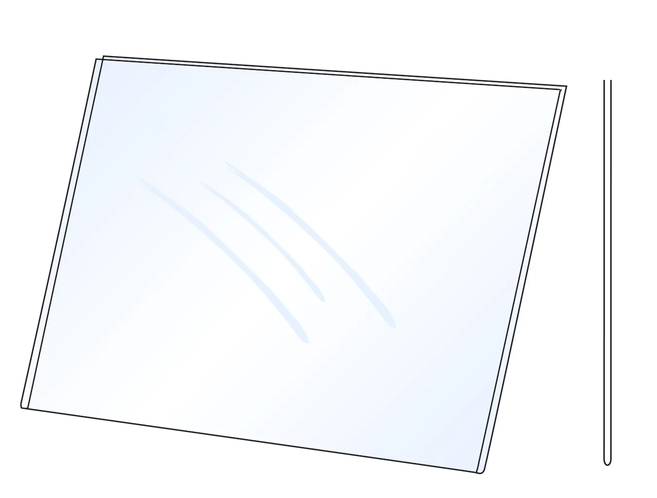 PVC Kapsa A7 tvar U na šířku Lesklý povrch A-Z Reklama CZ