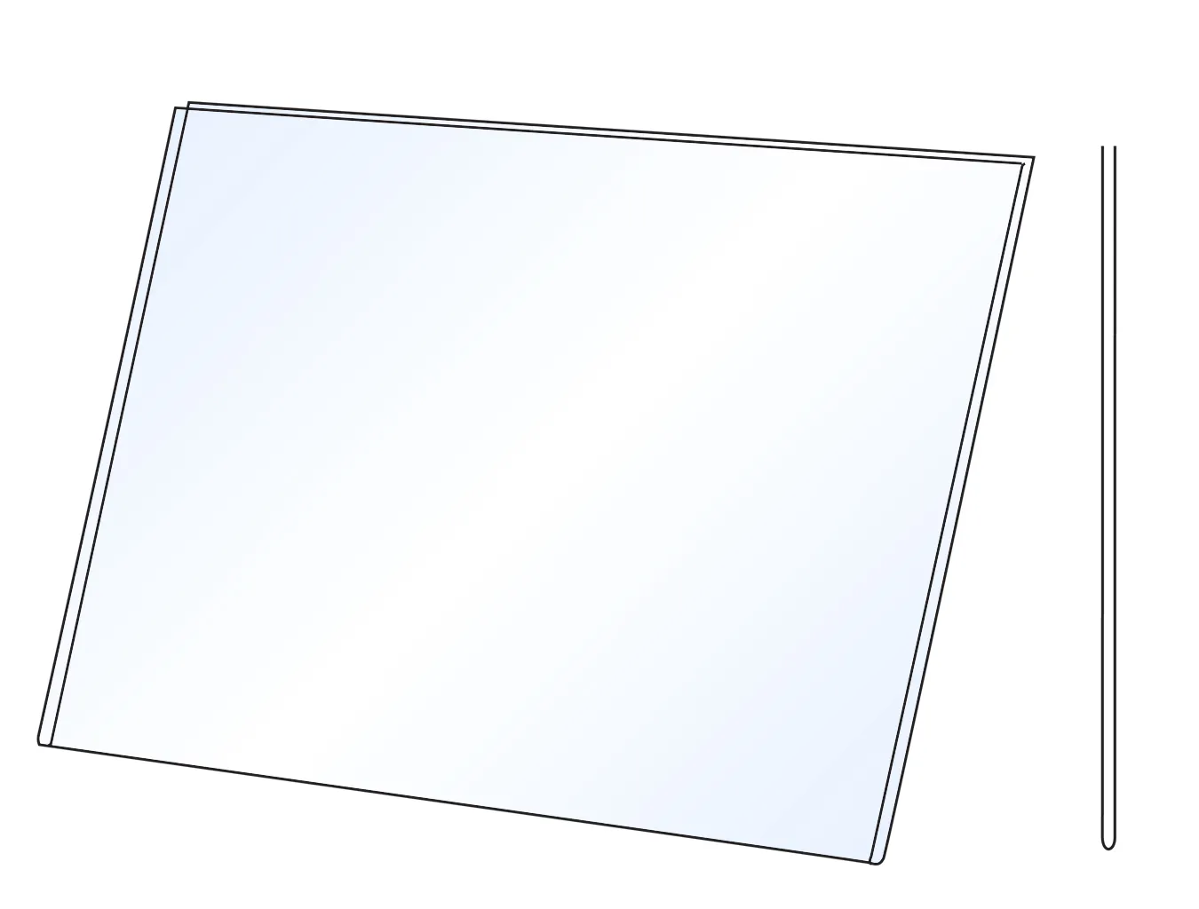 PVC Kapsa A7 tvar U na šířku Matný povrch A-Z Reklama CZ