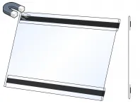 PVC Kapsa B2 tvar C na šířku Matný povrch Magnetická