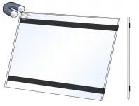 PVC Kapsa 30x50 tvar U na šířku Matný povrch - Magnetická