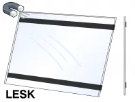 PVC Kapsa 50x100 tvar U na šířku Lesklý povrch - Magnetická A-Z Reklama CZ