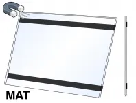 PVC Kapsa 50x90 tvar U na šířku Matný povrch - Magnetická A-Z Reklama CZ