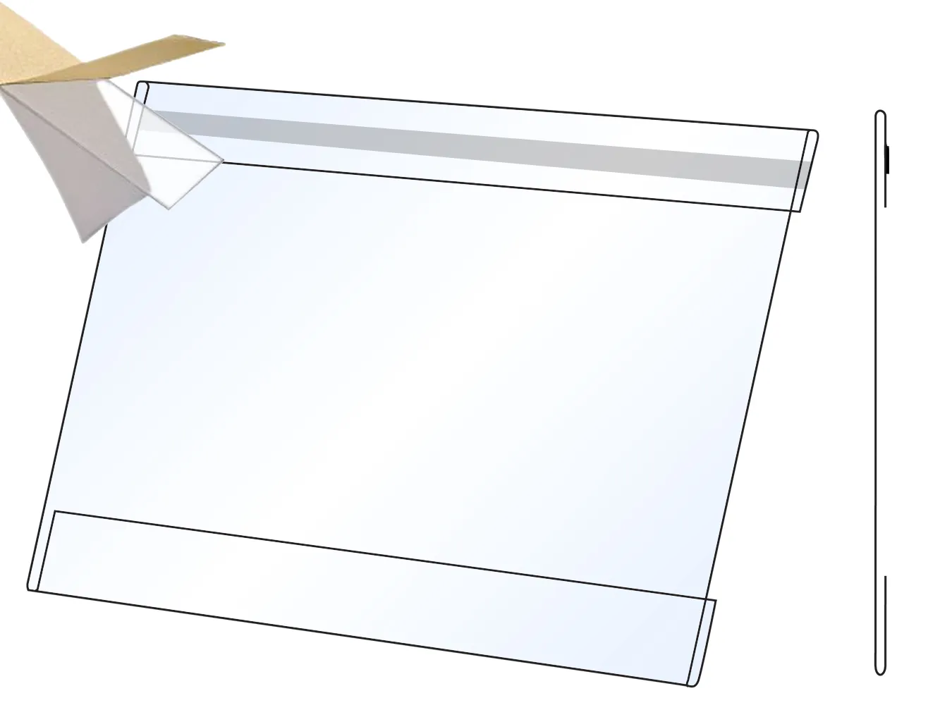 PVC Kapsa 1/2A4 tvar C na šířku Matný povrch Samolepící A-Z Reklama CZ